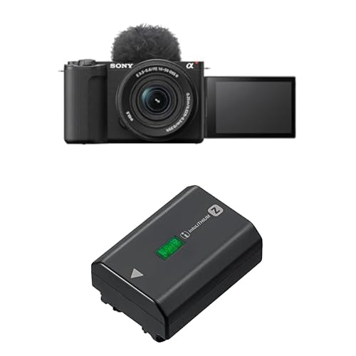 Image of Sony Alpha ZVE10 II - APS-C Interchangeable Lens Mirrorless Content Creators' Camera + Sony NPFZ100 Z-Series Rechargeable Battery Pack