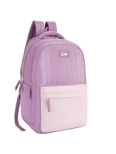 Image of Genie Quillet School Backpack For Girls |19 Inch-36 Litres With Laptop Sleeve, Rain cover, Three Compartments, |Best for Books, Water Bottles, Stationery, Laptop, Lunch Box & Essentials - Wine Red
