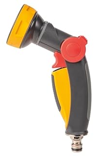 HOZELOCK - 8 Jet Multi Spray Metal Gun: Ideal for Precise Water Flow, 8 Spray Patterns: Cone, Jet, Angled, Fine Rose, Flat, Fine Mist, Shower, Centre Flow [100-101-499]