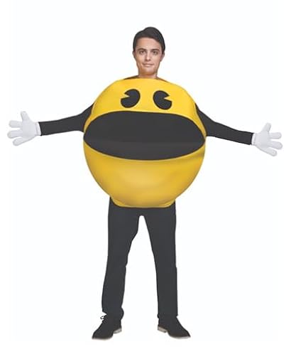 Funidelia Disfraz Oficial de Pac-Man para hombre y mujer, Comecocos, Videojuegos - Traje para adultos para fiestas, Carnaval y Halloween, Talla única | Ya disponible en tu tienda friki favorita! En mundofriki.es!