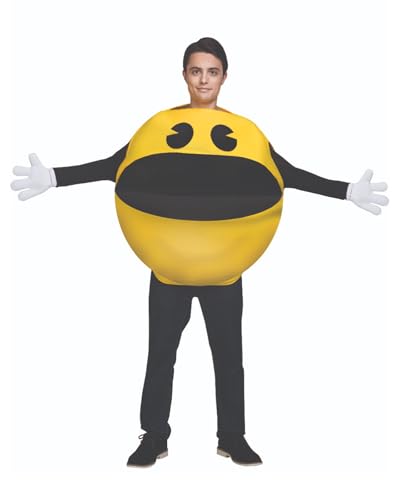 Funidelia | Déguisement Pac-Man 100% OFFICIELLE pour femme et homme taille Taille unique Jeux vidéo, Années 80, Arcade - Couleur: Jaune, accessoire pour déguisement