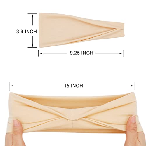 Image of YONUF 6 Pack Headbands for Women, Boho Wide Head Bands & Hair Accessories