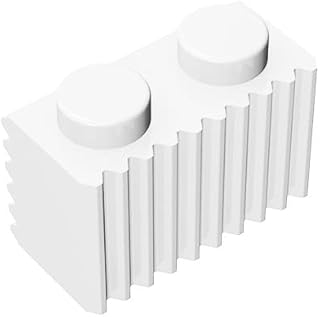 100 Piezas de Ranuras de ladrillo 1x2, compatibles con Lego, Colores:Blanco