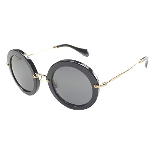 Miu Miu 0MU13NS 1AB1A1 49 Gafas de Sol, Negro (Black/Gray), Mujer