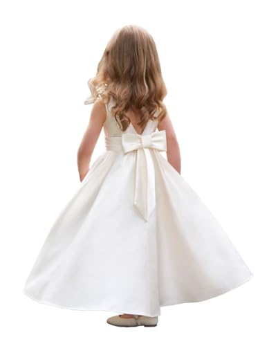 Flower Girl Dress for Wedding Birthday Girl Dress Party Dress First Communion Dress Princess Gowns with Bow PY126