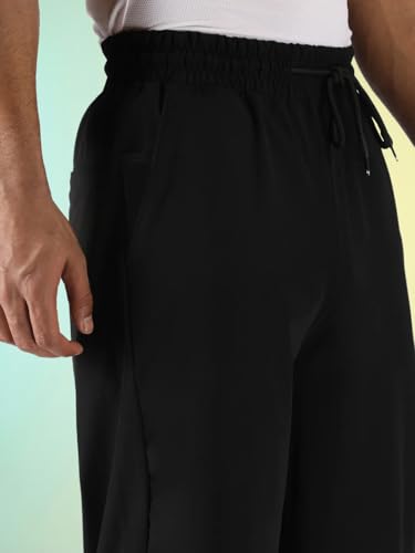 Image of CHKOKKO Men's Nylon Track Pants with Colorblock Design | Lightweight Breathable Sports Pant | Relaxed Fit Activewear for Workout, Training & Everyday Comfort