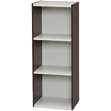 Iris Ohyama UB-9035 Space Unit Storage Rack, Bookshelf, Off White/Walnut Brown, Height 35.4 inches 90 cm, Large Capacity, Space Saving Storage, Cartoon Shelf, Comic Shelf, Depth Slim, Clean, Sturdy