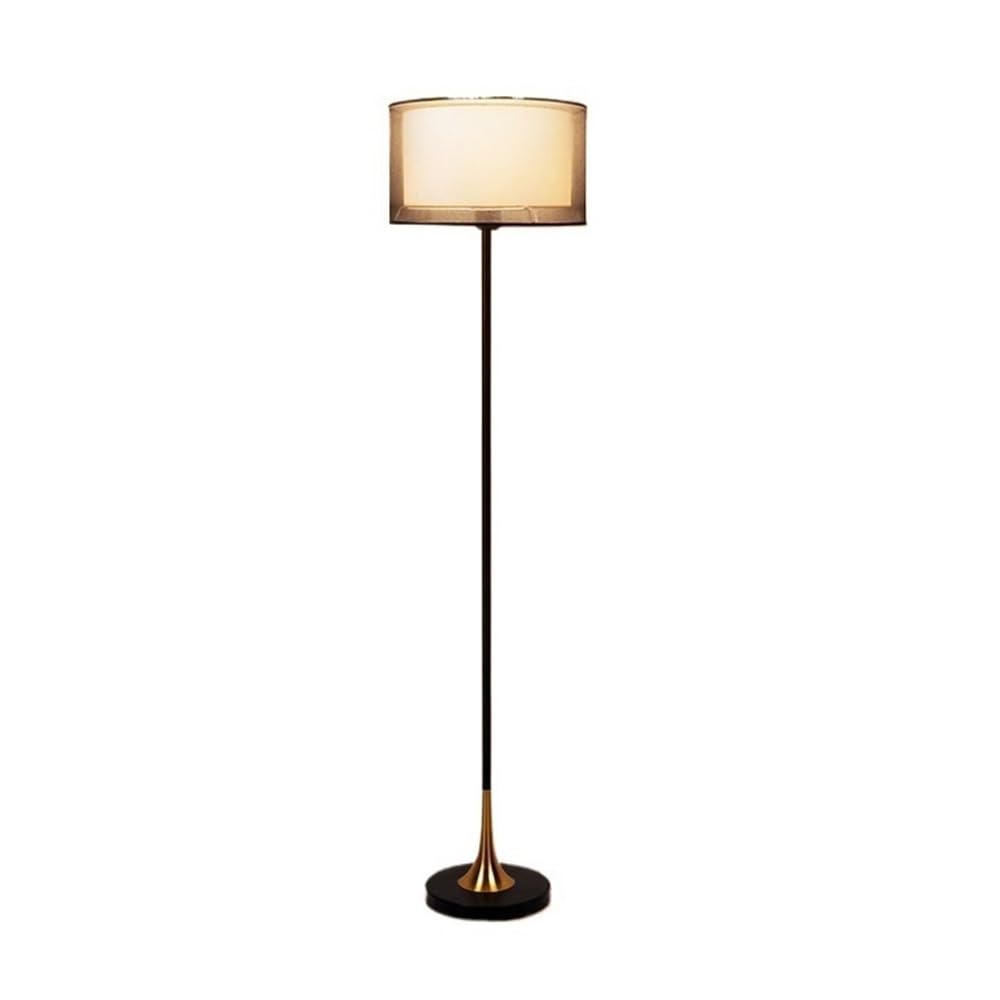 Mw9sBd8rF Floor Lamp Transparent Black Fabric Lampshade Retro Living Room Floor Lamp Bedroom Bedside Decoration Office Iron Sofa Lamps