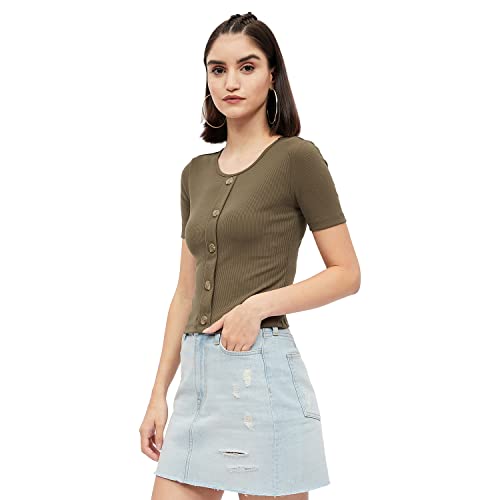 Image of Harpa Women's Solid Regular Fit Blouse