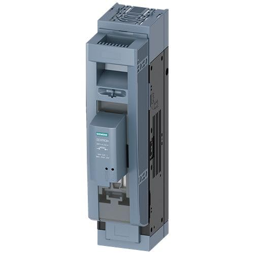 SENTRON, Interruptor-seccionador fusible 3NP1, 1 polo, NH1, 250 A, para montaje e instalación en placa de montaje, conexión plana, control de fusibles, electrónico EFM15, plano de cubierta 70 mm