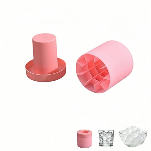 Bandeja de silicona para cubos de hielo 3D, 30 cubos rosa miniatura 1