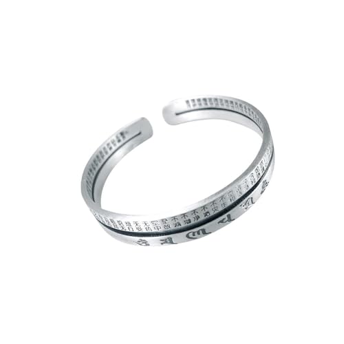 Bracelet Feng Shui et Sutra du Cœur | Bijou de Protection Ajustable Argenté