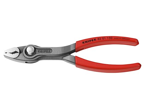 クニペックス KNIPEX ツイングリップ スリップジョイントプライヤー 開口幅調整可能 ネジ外し 摩耗したボルト ナットなどあらゆるものをしかっかり掴める プラスチックコーティングハンドル 150mm 8201-150