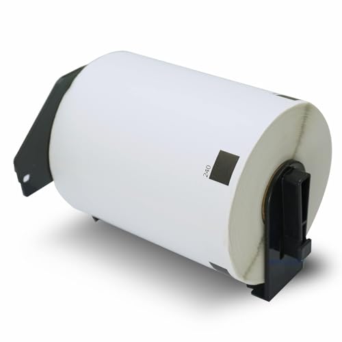 Étiquettes compatibles Brother DK-1240 10,2x5,1cm BETCKEY pour imprimante QL rouleau multi-usage