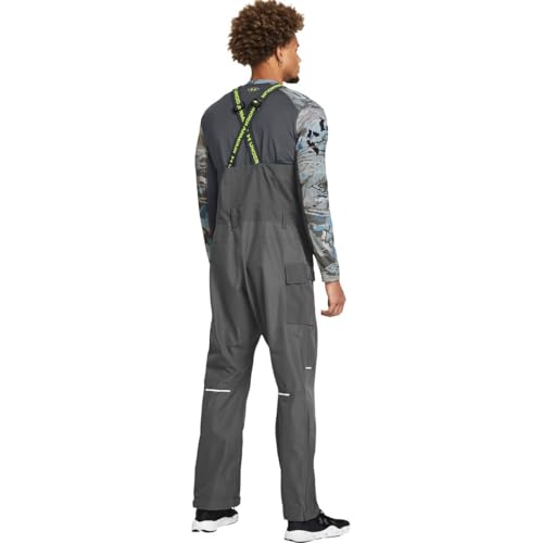 Under Armour - Mens Stormproof Shoreman Bib, Color Castlerock/Steel/Lime Surge (025), Size: Medium