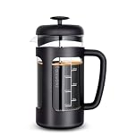 Easyworkz French Press 34 oz Coffee Tea Maker with Borosilicate Glass,Soft Grip Handle
