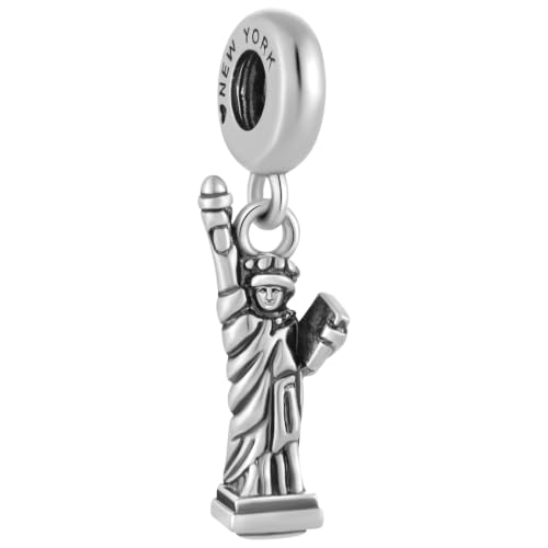 Charms de viaje de plata 925 con diseño de pirámide y cuerno italiano