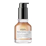 L’Oréal Professionnel Aceite Concentrado Metal Detox, Para Pelo seco, dañado o teñido, Protector térmico, Color más duradero y brillante, Para cabello más fuerte y nutrido, Serie Expert, 50 ml