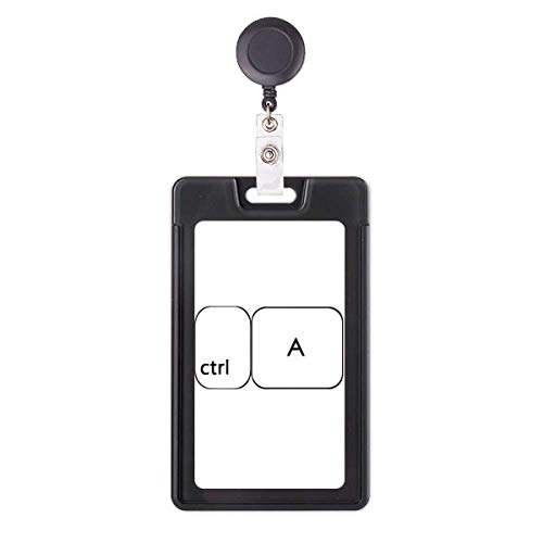 Funda retráctil para tarjetas y credenciales con diseño original de tecla Ctrl A para el día a día