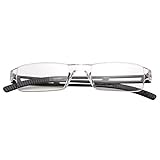 Randlose Gläser geben dieser Brille ein sehr elegantes Aussehen. Leichter Rahmen bietet den ganzen Tag Komfort; eine Größe passt für alle.