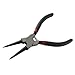 Aexit Black Rubber Hand Operated Tools Handle Internal Circlip Straight Pipes Tubes Plier 160mm Model:29as160qo690