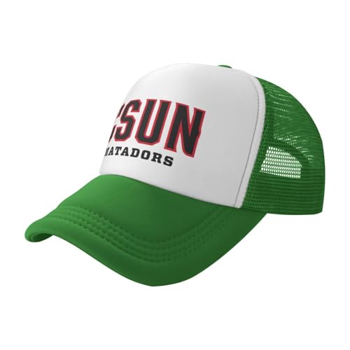 Cal State Northridge Matadors CSUN Trucker Hats for Both Men and Women - Mesh Baseball Snapback Hats Green
