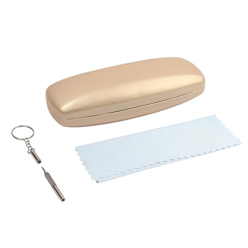 Image of VIVID Vision Unisex Adult Eyewear Specs Case Cover | Screw Driver | Free Cloth | Protect Eye Glasses | Chashma Dibbi | Spectacle Box | HINGE-SPRING | Metal | 3 IN 1