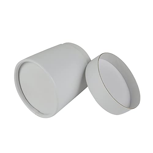 Image of WENPACK 12Pack Paperboard Tube with Lid Round Cardboard Box Container (2.44 inch D*2.36 inch H, White)
