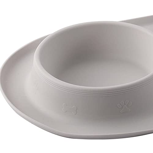Tigelas para cães comedouro lento - silicone dobrável para gatos | Alimentador lento duplo, tigelas