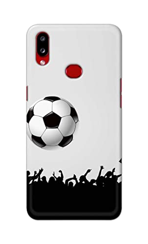 Image of Printed Hard Back Cover Case for Samsung Galaxy A10s | Samsung Galaxy M01s Back Cover (Football Icon) -1302