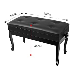 TEmkin Banc de Piano Confortable pour Tabouret de Piano pour Deux Personnes, avec Compartiment de Rangement de Grande capacité, Robuste et Durable, Hauteur réglable de 10 cm - Les Beatles, Paul McCartney, John Lennon, RIngo Starr, George Harrison TEmkin Banc de Piano Confortable pour Tabouret de Piano pour Deux Personnes, avec Compartiment de Rangement de Grande capacité, Robuste et Durable, Hauteur réglable de 10 cm – Image 2