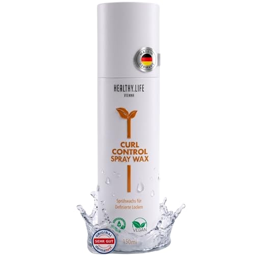 HLV - Curl Control Spray Wax - Wachsspray VEGAN Lockenspray & Sprühwachs für Definierte Locken Glanz & Flexiblen Halt Styling Spray für Locken Wellen Naturwellen Haarspray Damen & Herren 150ml