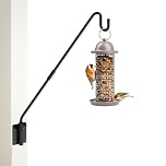 Monalife Deck Hook Wall Mounted,Extended Plant Hanger Outdoor,Bird Feeder Hanger-Metal Fence Shepherds Hooks Bracket for Hanging Hummingbird Feeder,Planter,Flower Baskets,Lantern-360°Rotating Pole