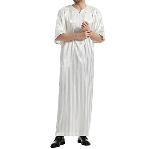 Bata camisa tipo kaftán largo árabe ropa ligera de descanso 4