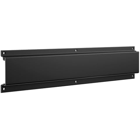 UUP Wall-Mount Garage Rail with 16-Inch Mounting Holes, Compatible with Standard 16" Studs, Hold Up to 250lbs, Black Cover