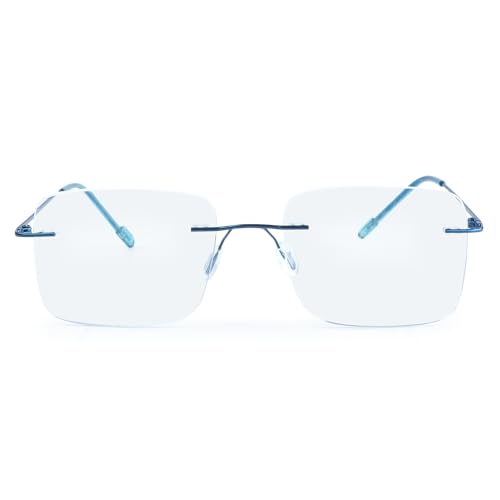 Image of Redex Rimless Rectangel Bifocal Reading Glasses Anti Glare Protection For Unisex Power Available 0.50 0.75 1.00 1.25 1.50 1.75 2.00 2.25 2.50 2.75 3.00