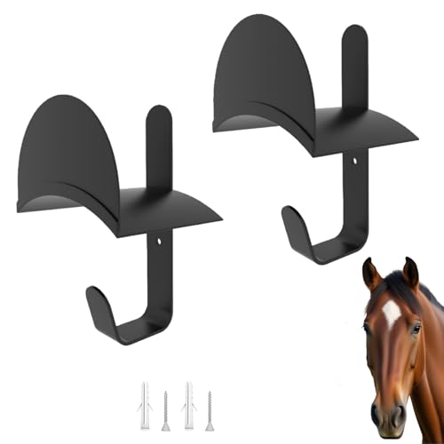 eupdd 2 Stück Trensenhaken zur Aufbewahrung: Das Große Geschäft Organizer für Zaumzeughaken, Trensenhaken zur Wandmontage, Aufbewahrung von Zaumzeug, Metall Haken Mit Schrauben