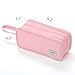 SPACEMATE Pencil Case Pouch Box Bag School Supplies Girls Boys Kids, Cute Preppy Stuff Big Capacity Aesthetic Pen Organizer, Back to College Stationary, Pink, Extra Large Style, 2300ml