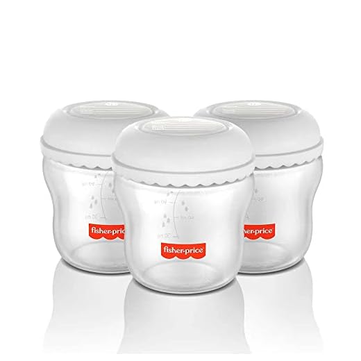 Conjunto 3 Frascos para Armazenar Leite 150 Ml MomS Essentials Fisher Price BB1077