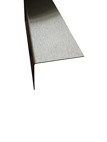 Edelstahl Winkel 2 Meter Kantenschutz geschliffen K240 0,8 mm stark (30x30 mm) Cover