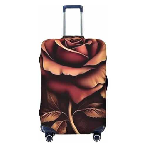 Gothic Rose Print Luggage Suitcase Covers Elastic Washable Luggage Protector Luggage Covers For Suitcase