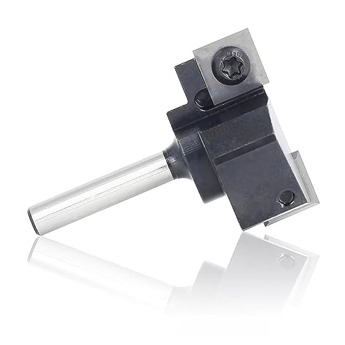 Sinoprotools Spoilboard Surfacing Router Bits 1/4" Shank,Planer Bits with 2pcs Indexable Inserts,1-1/2" Cut Dia. Slab Flattening & Rabbeting Flycutter Router Bit/Planing Bit (D=1-1/2",I=12mm,S=1/4") - Image 3