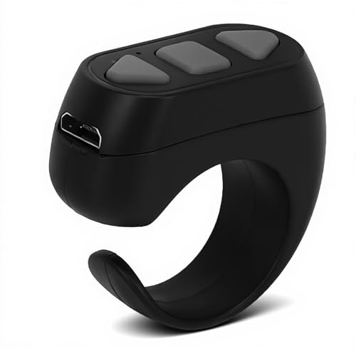 TIK Tok Remote, Tiktok Scrolling Ring, Bluetooth Page Turner para Kindle App, TIK Tok App Compatible con iOS y Android (Negro)