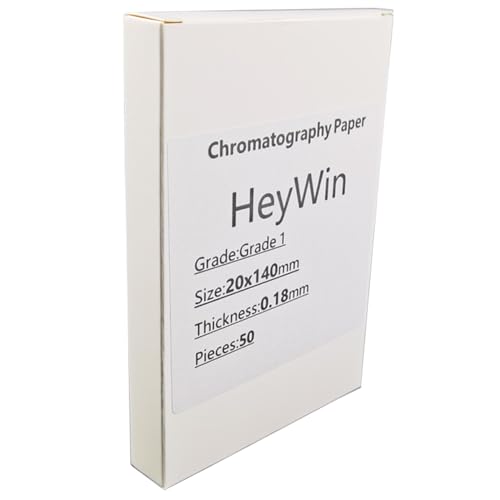 HeyWin Klasse 1 Chromatographie Papier Cellulose 20 x 140 mm, Packung von 50
