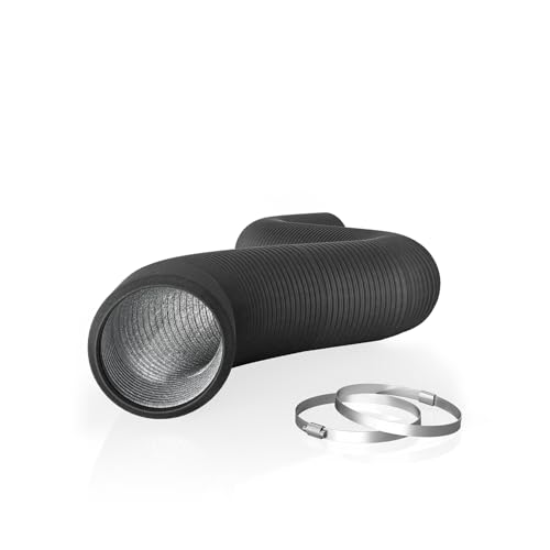 AC Infinity Flexibler Luftschlauch 100 mm, 2,4 m – Vierschichtiger Aluminium-Luftschlauch für Heizung, Kühlung, Belüftung und Abluft