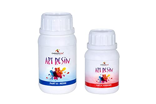 Vishwa Creation ChimiqueSol Crystal Clear Resin and Hardner High Gloss, 300 Gm