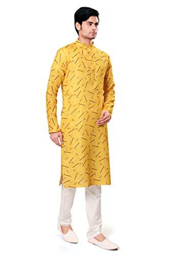 Tathastu Mens Cotton Shades of Yellow For festivals and Haldi2