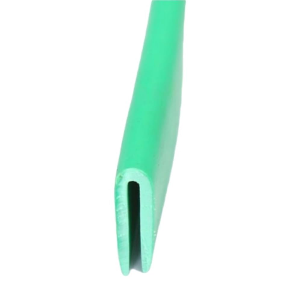 Striscia di gomma a U, altezza 7 mm x larghezza 4 mm, protezione for bordi di pannelli in vetro, metallo e legno, 1 pezz0(Green,10meters)