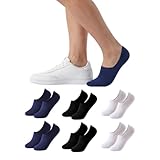 Balseti Calcetines Invisibles para Hombre y Mujer. Pinkies Unisex. 85% Algodón. Calcetines Cortos Transpirables, Azul. Pack 6 Pares