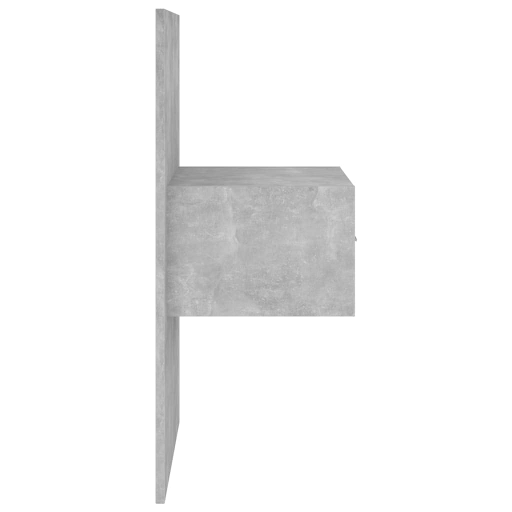 Stoliki nocne ścienne 2 sztuki szary beton 48,5 x 32,5 x 80 cm